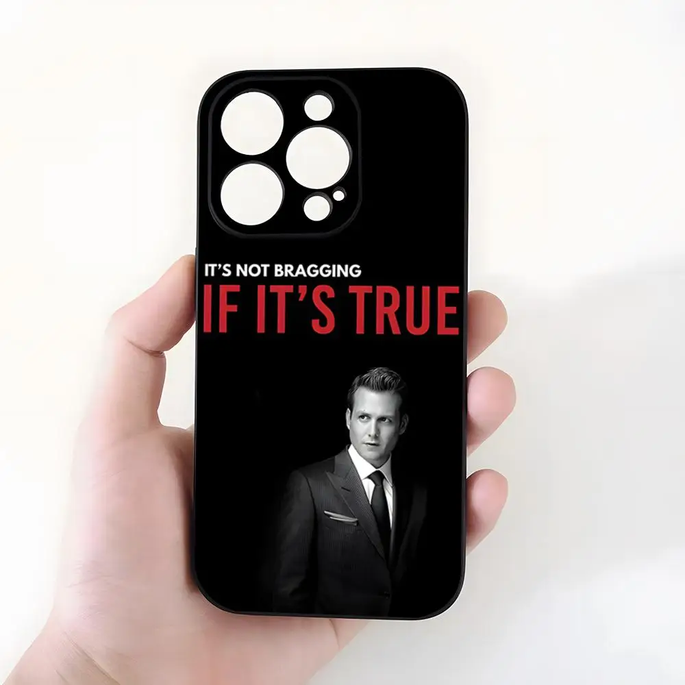 Harvey Specter Handyhülle für iPhone 17 Pro Max 15 Pro 16 14 Plus 12 13 Mini 11 Pro Stoßfeste Weiche Schutzhülle