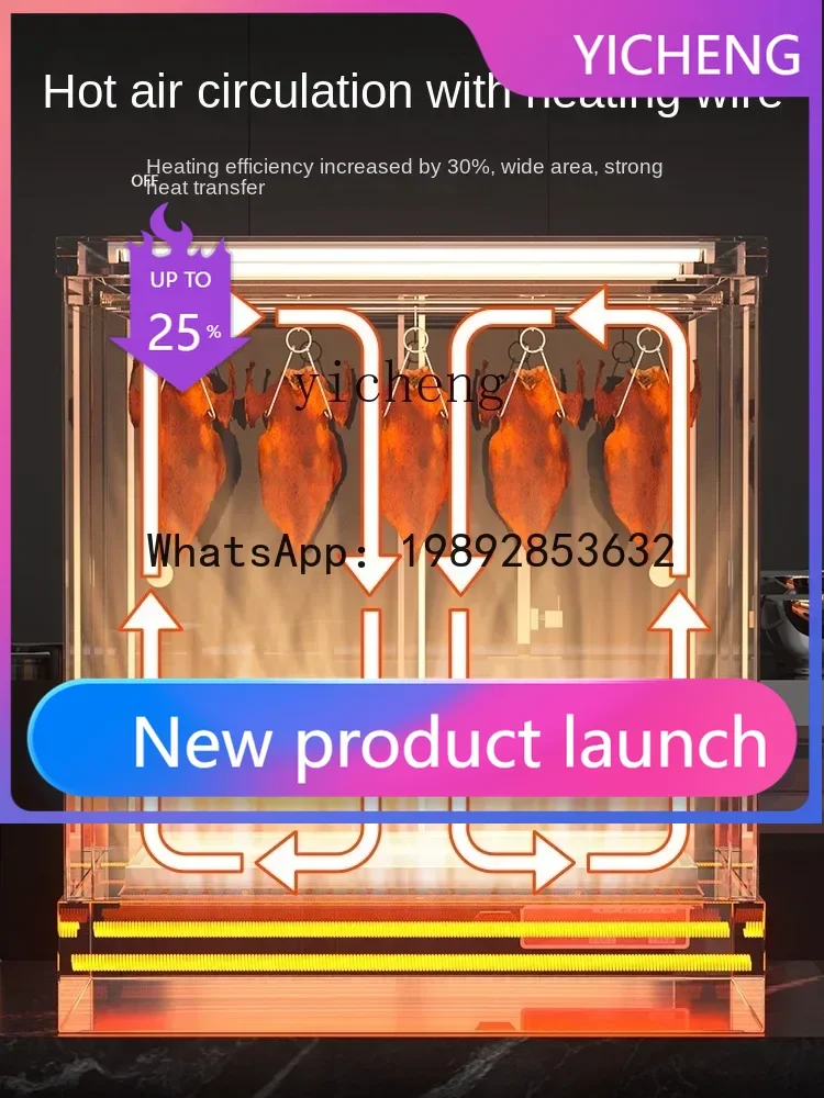 Roast Duck Heated Display Cabinet Commercial Desktop Constant Temperature Incubator Heating Cabinet Display Cabinet