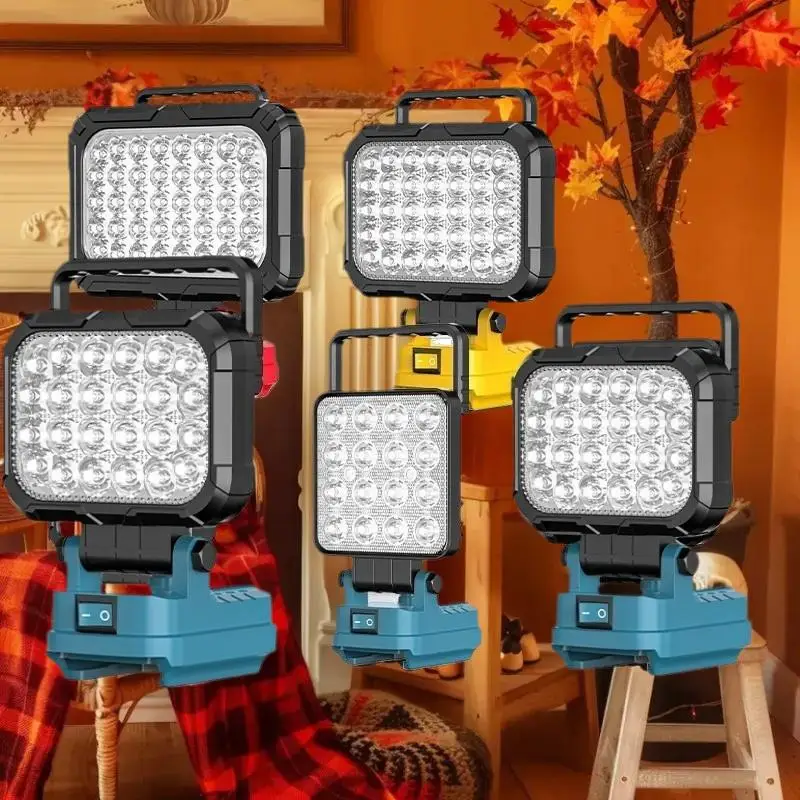 مصباح عمل LED 3/4/5 بوصة - USB مزدوج ومقبض، مصباح مهام محمول لأدوات ليثيوم أيون 18 فولت #6