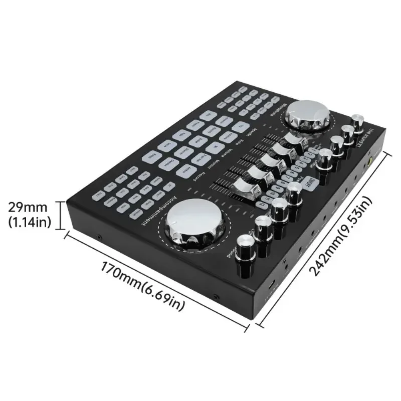 

K1 Live Master Sound Card Bluetooth Compatible Professional Adjustable Mixer for Music Recording During Karaoke Performances