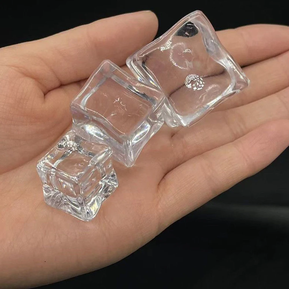 Helder acryl ijsblokjes nep kunstmatig ijs fotografie rekwisieten bruiloft decoratieve ornamenten vaasvullers DIY Craft 10st