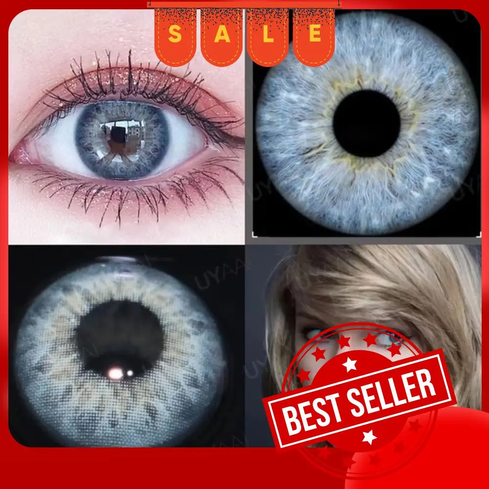 UYAAI 1 par 0 ~ 800 lentes de contato coloridas para miopia para olhos uso anual lentes de grau DNA lentes de contato multicoloridas pupilas de beleza