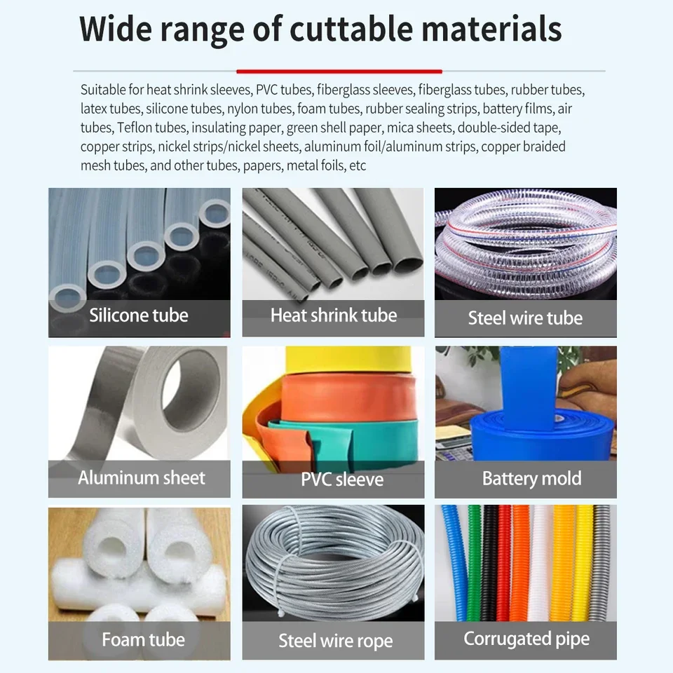 0-200mm Automatic Heat Shrink Tubing & Cable Pipe Cutter for PVC/PE Sleeves Webbing More 5 Years Warranty Made Mainland China