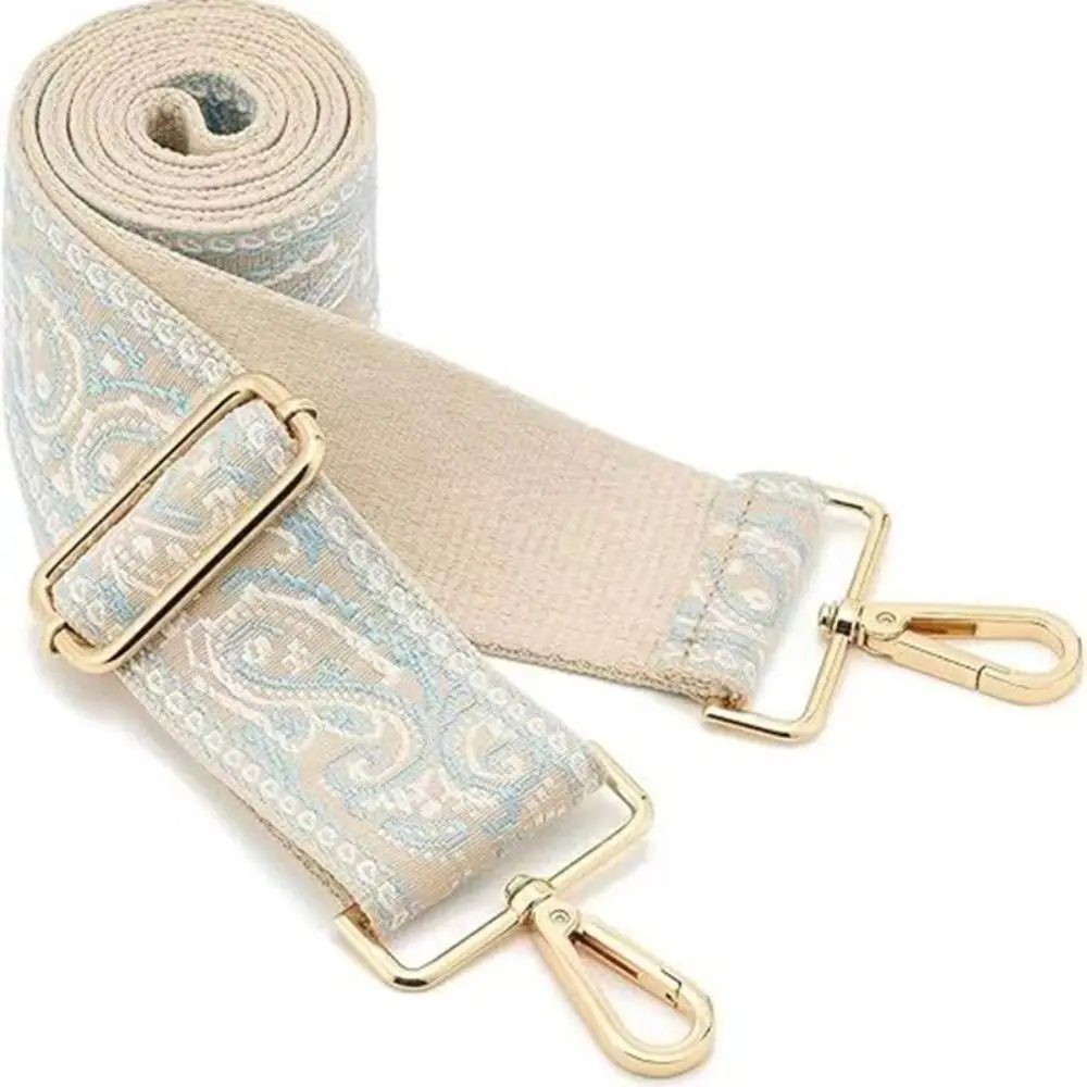 Bohemian Style Bag Straps Polyester Pink Black Blue Crossbody Strap 5cm Width Up to 120cm Wide Shoulder Strap for Women Girls