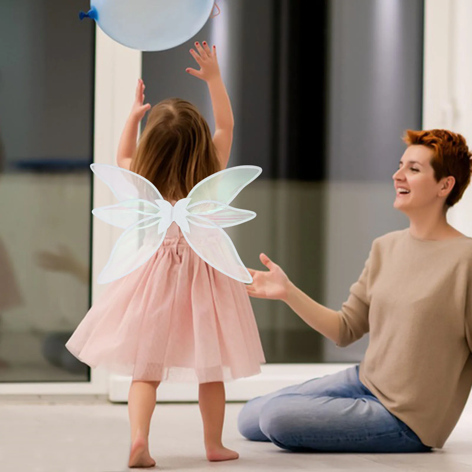 Ala de hada brillante, alas iluminadas, Color exquisito, disfraz de fiesta de Cosplay, vestido decorativo para vacaciones, adultos, adolescentes y mujeres