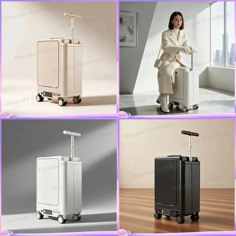 For Smart Luggage Rideable 20 Inch Carry On Suitcase With Universal Wheels Password Lock Travel Trolley Case For Men