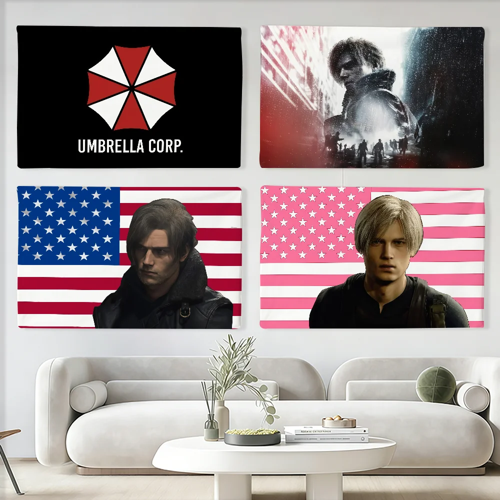 Game R-RESIDENT E-EVIL Umbrella Flag Tapestries  For Classroom Dormitory Camping Picnic Party Cheering Home Indoor Outdoor Decor