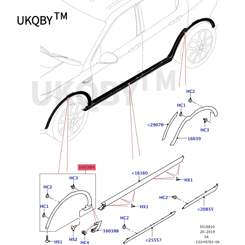 Di sc ov er yS po rt 2015 Inserts - Front Wheel Arch