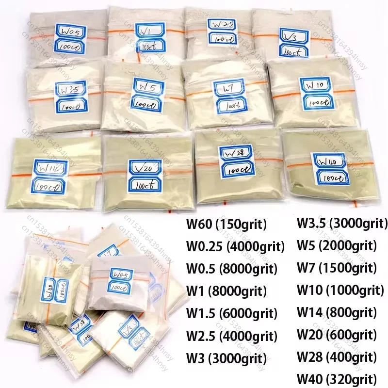 LOLO 100 g/borsa 500 carati micro polvere diamantata per stampo in metallo molatura abrasiva grossolana lucidatura da W0.25 a W40 utensili diamantati