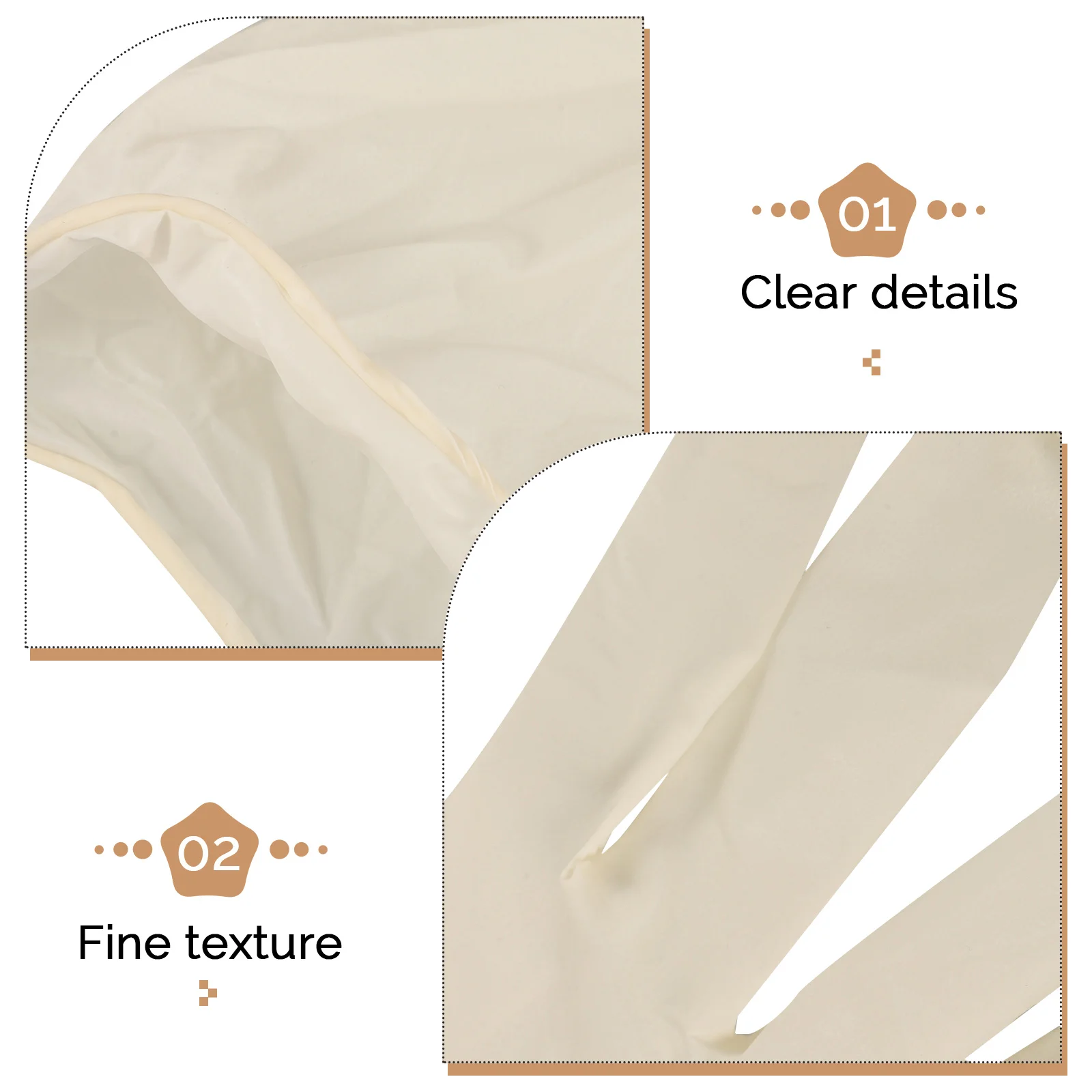 Gants de poulet en latex pour enfants, mitaines de qualité alimentaire, petits livres pour la cuisine, préparation sûre, beige, 20 pièces