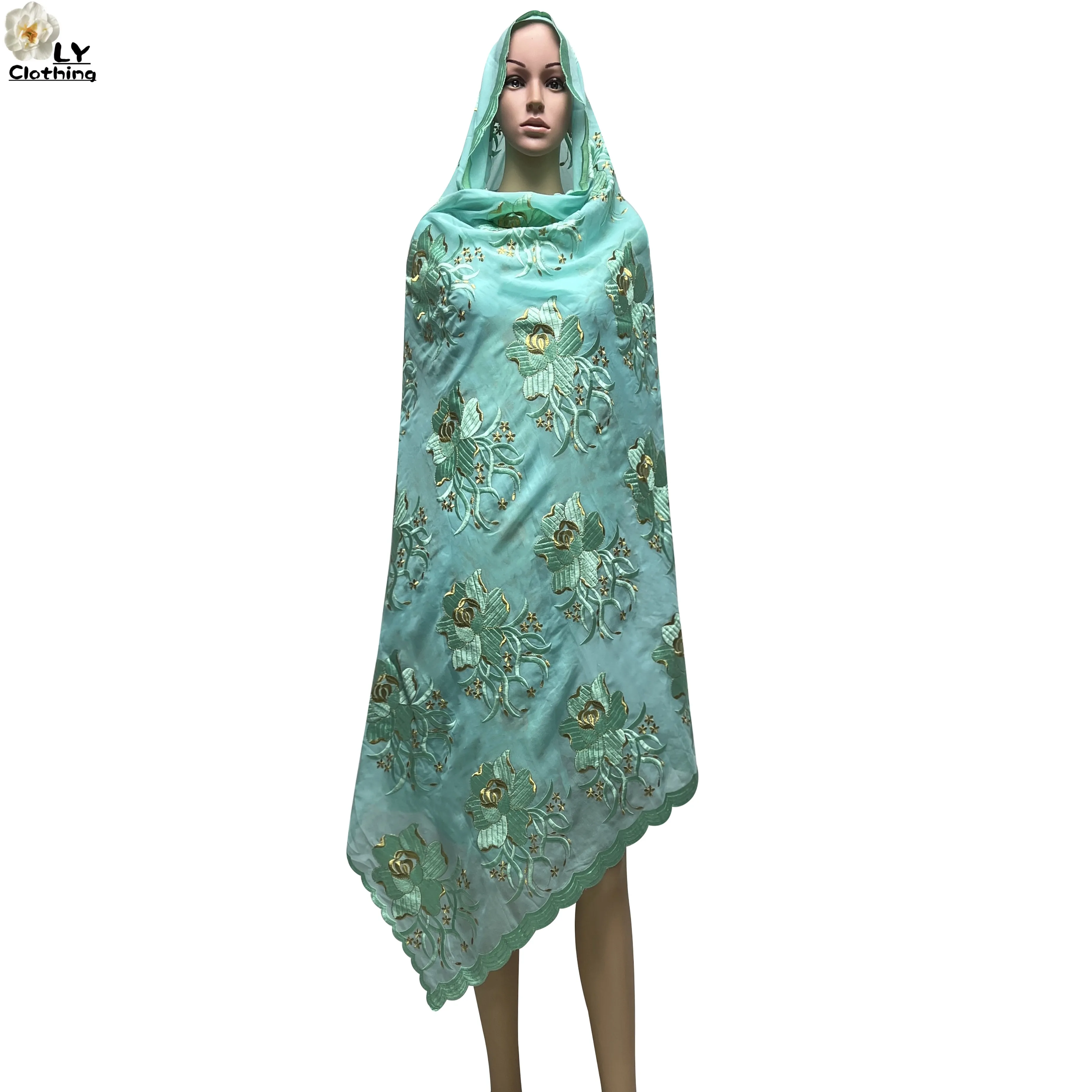 2025 New Dubai Scarf Muslim Women African 100%PureCotton Hijab Islam Women Pashmina Fashion Headscarf Diamond Embroidery Shawls