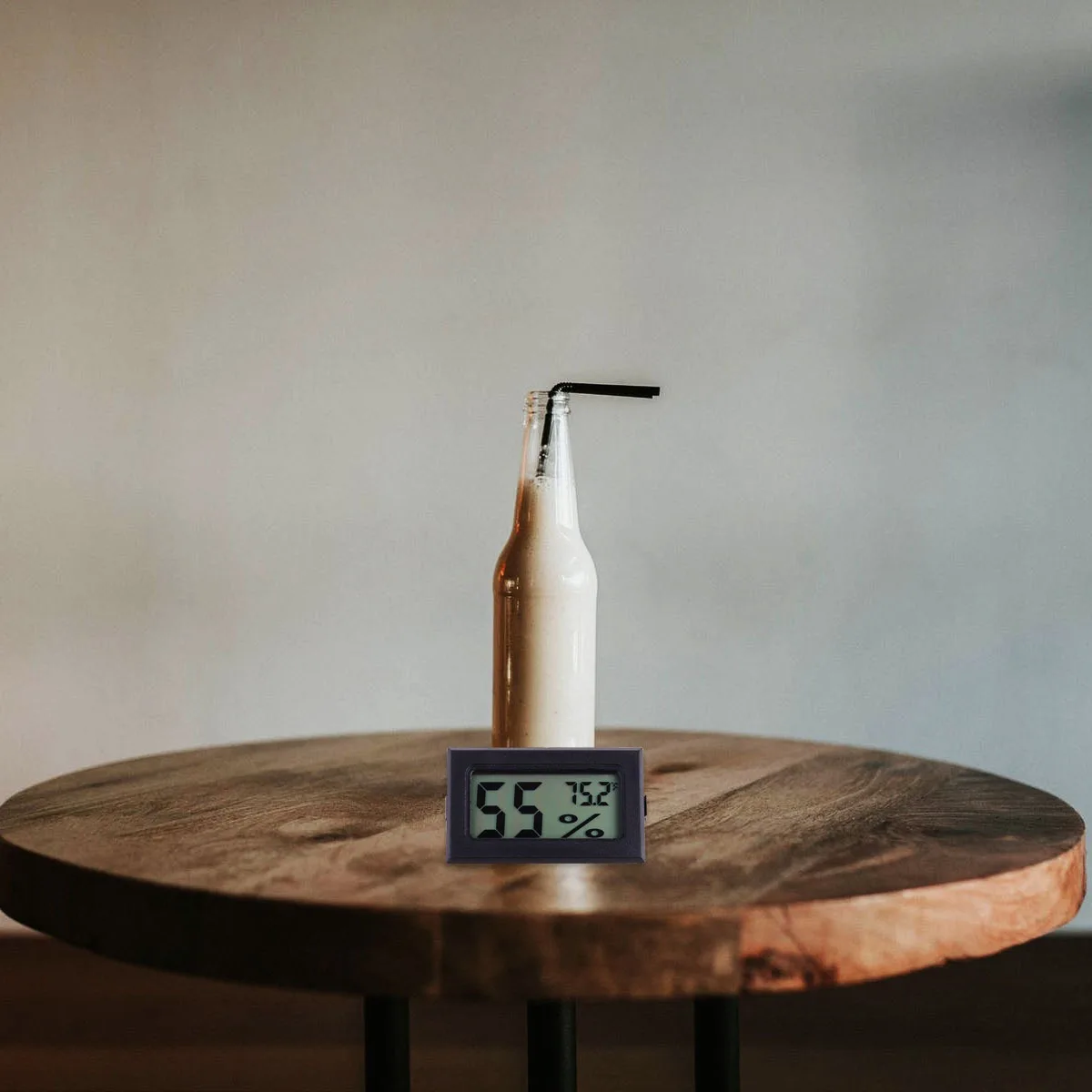 

3pcs Digital Hygrometer Large Display Temperature Humidity Monitor For Indoor Outdoor Smooth Plastic Surface Low Power