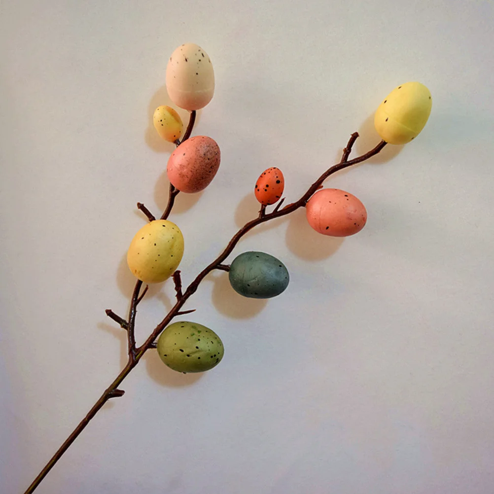 

4Pcs Simulation Branches Easter Egg Decorations Creative Home Outdoor Festival Vase Ornament Party Adornments Easter Ornament