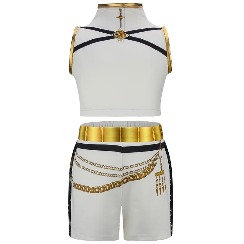 مجموعة فتاة مكونة من 3 قطع من أزياء شيطان الصيادين رومي التأثيرية لحفلات أعياد الميلاد ومرحلة الأداء أزياء الهالوين كرنفال للأطفال #5