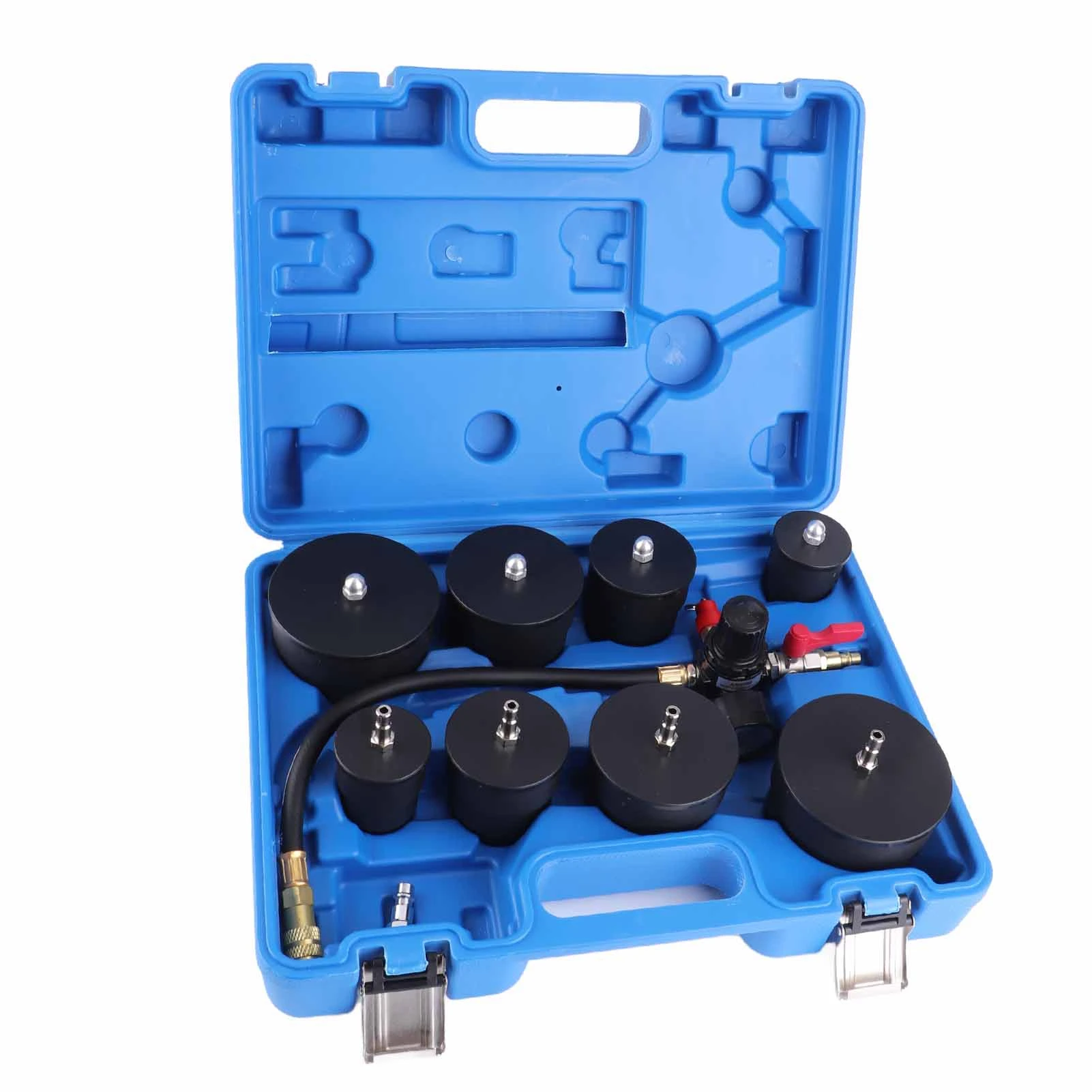 9 Pcs Turbo System Test Kit Turbo System Leakage Tester Turbocharger Air Pressure Boost Leak Test Kit with Pressure Gauge Tester