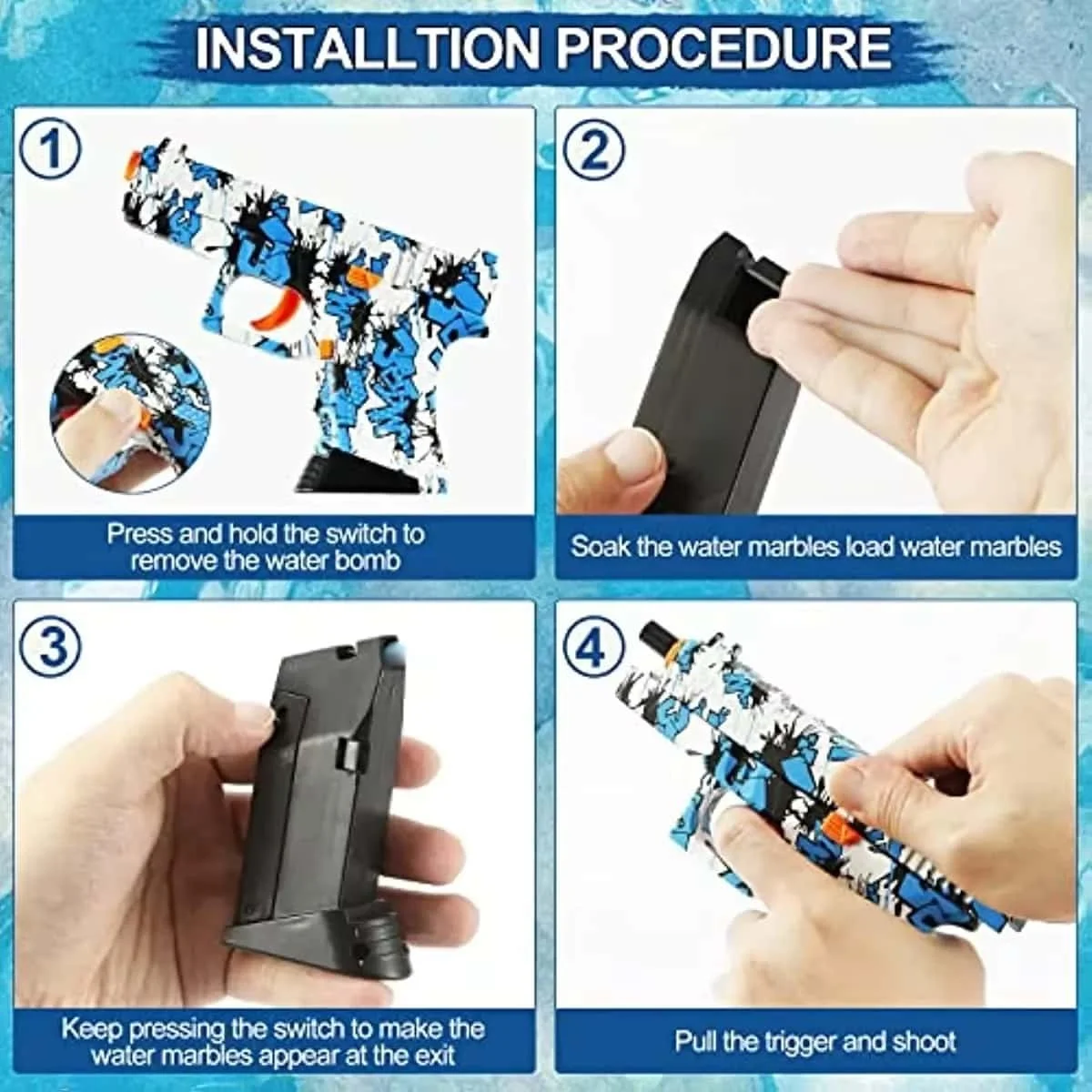 Handmatige Ball Blaster, zonder kosten, schietspeelgoed, geschikt voor schietspellen in de achtertuin en buitenteam