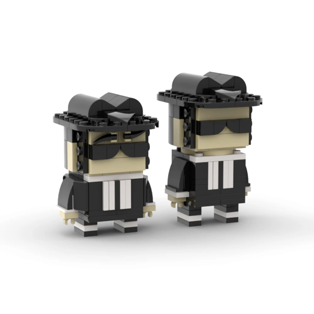 MOC Classic Movie Blues Brothersed Building Blocks Band Stage Stage Performance Action Figure Brick Toy for Kids Gift