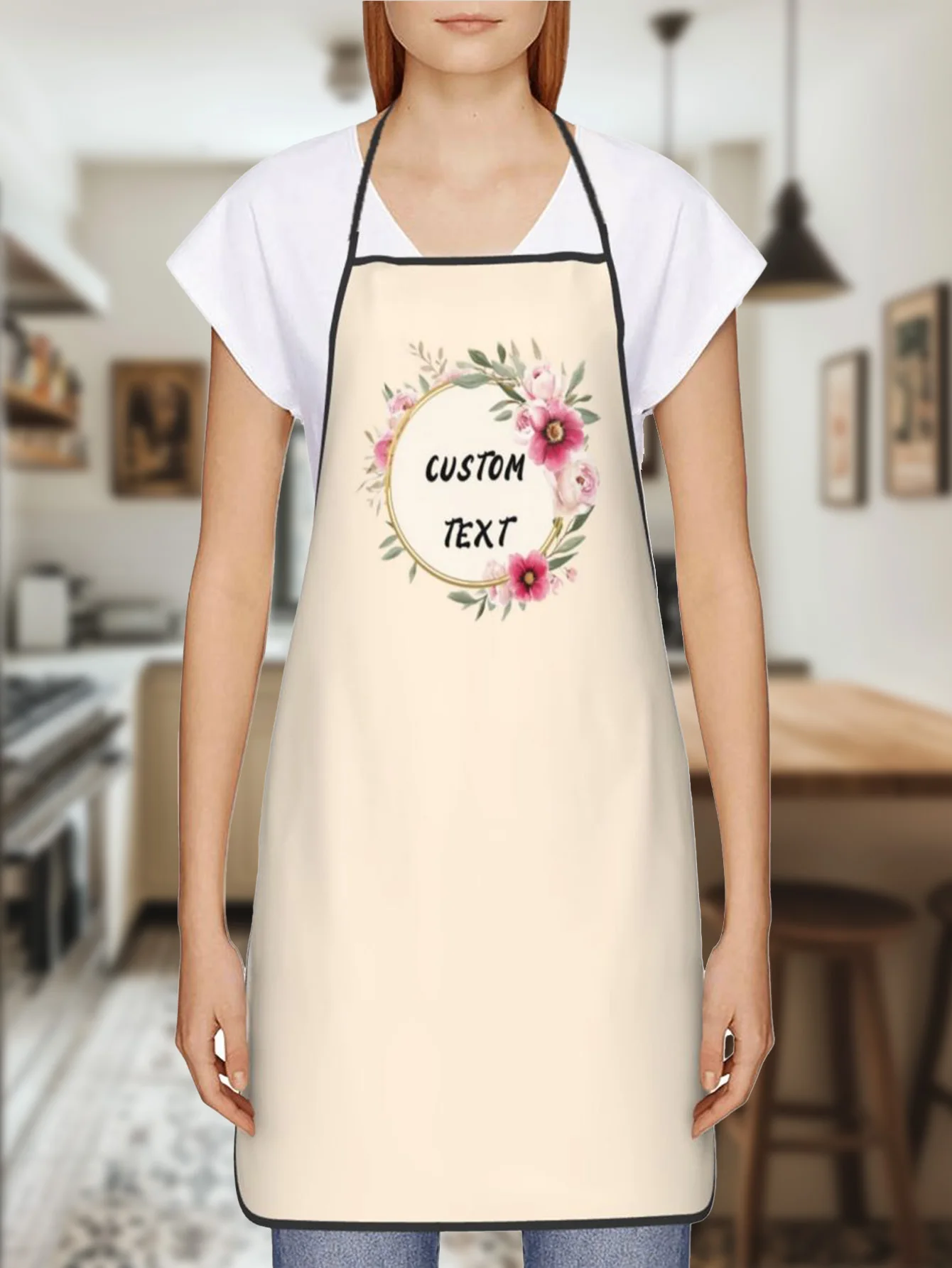 مخصص طباعة النص الرجال المطبخ المئزر التوقيع مآزر المطبخ المنزل الخبز الملابس #6