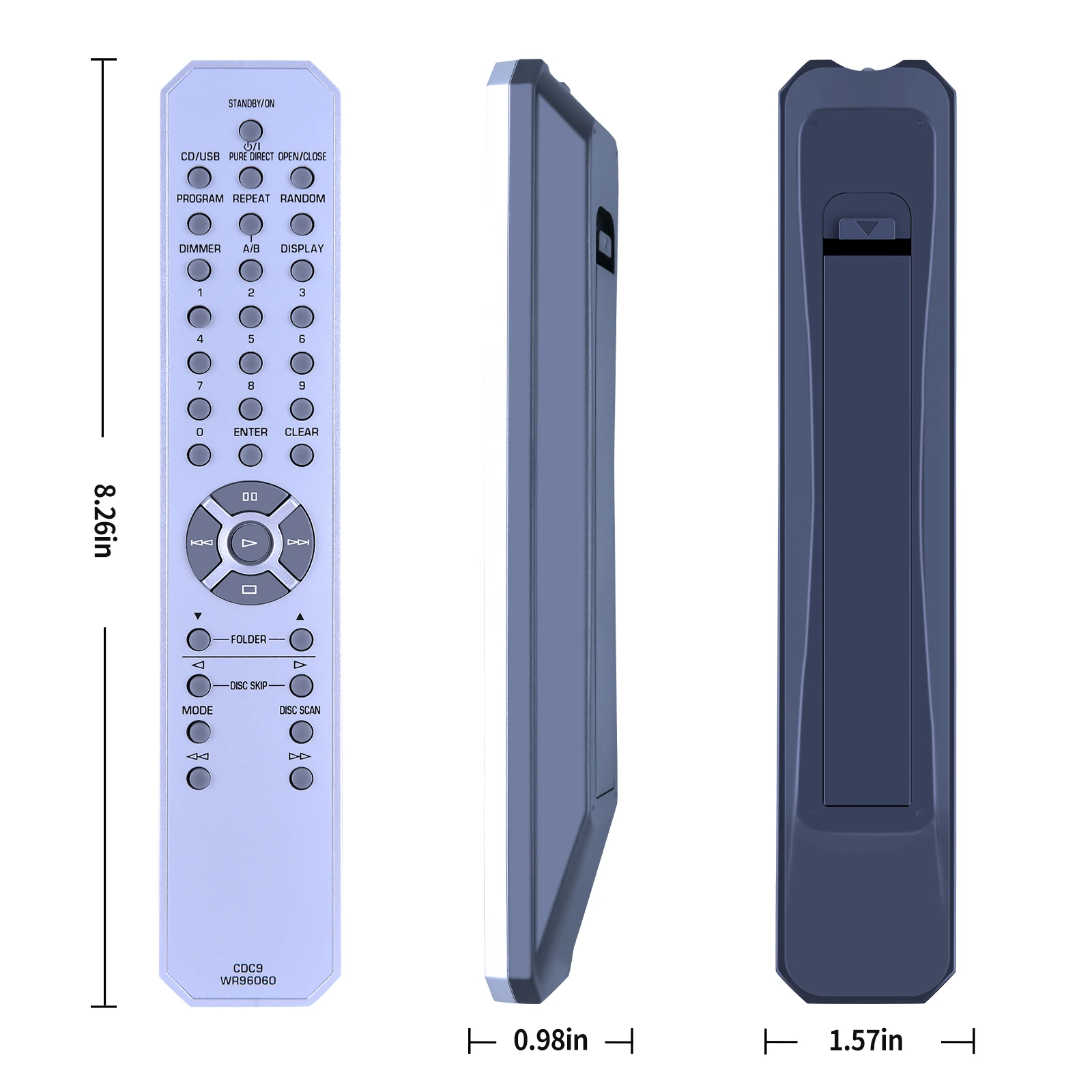 CDC9 WR96060 Replacement Remote Control for Yamaha CD Player CD-C600 CDC600