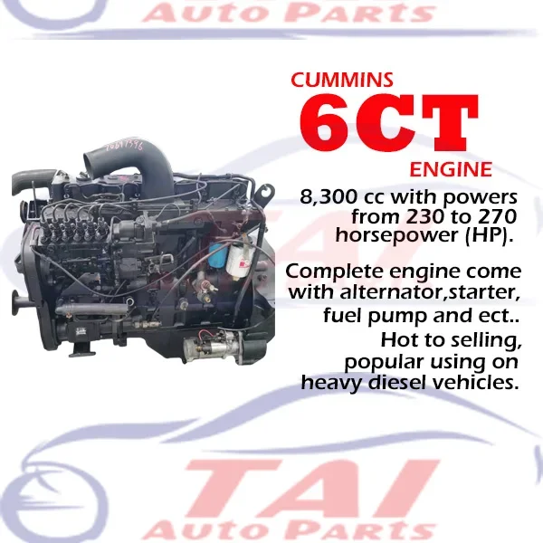 Original Japanese Engine  8.3L 6CT  Complete Automotive  Engine For  Cummins