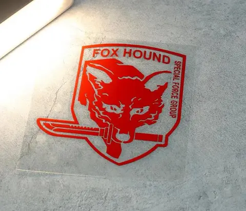 Reflekterande solida Fox Hound Special Force Group-klistermärken Metal Gear-dekaler bilstyling motosportvinyl för fönstermotorcykel 10 best sales Moto G 8 Power - №8