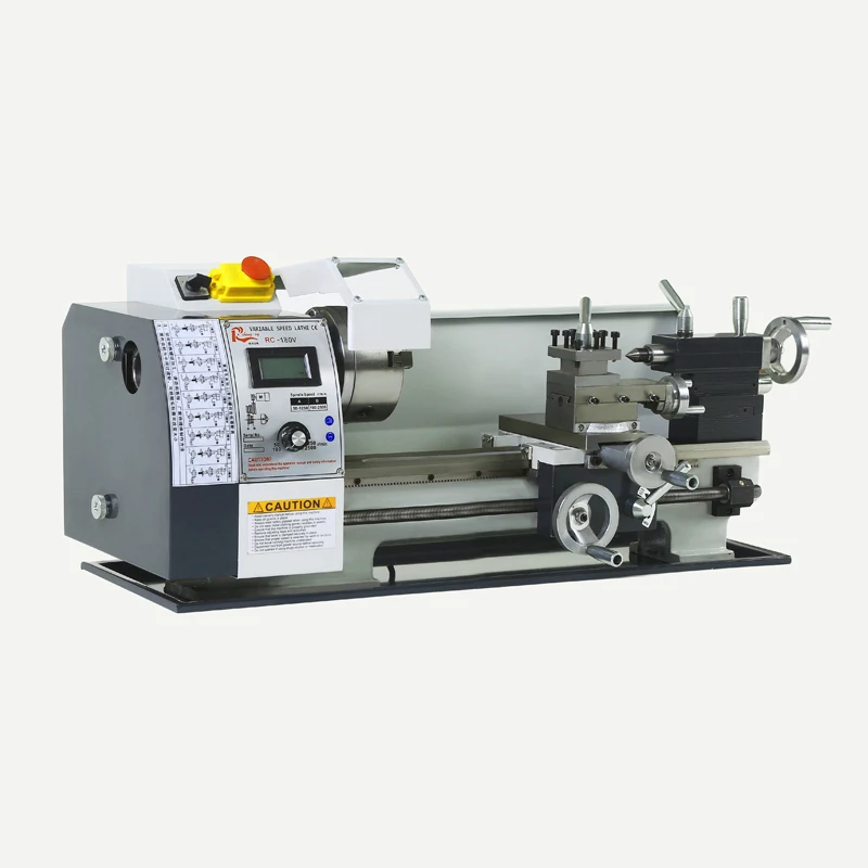 Mini Metal Lathe 650W Metal Gears Mini Lathe Machine Metalworking Digital Control Benchtop Milling For DIY Metal Working