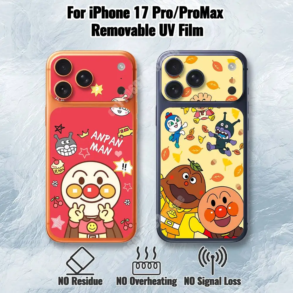 

Cartoon A-Anpanman Removable UV Film for iPhone 17 Pro 17 ProMax HD Decal Skin