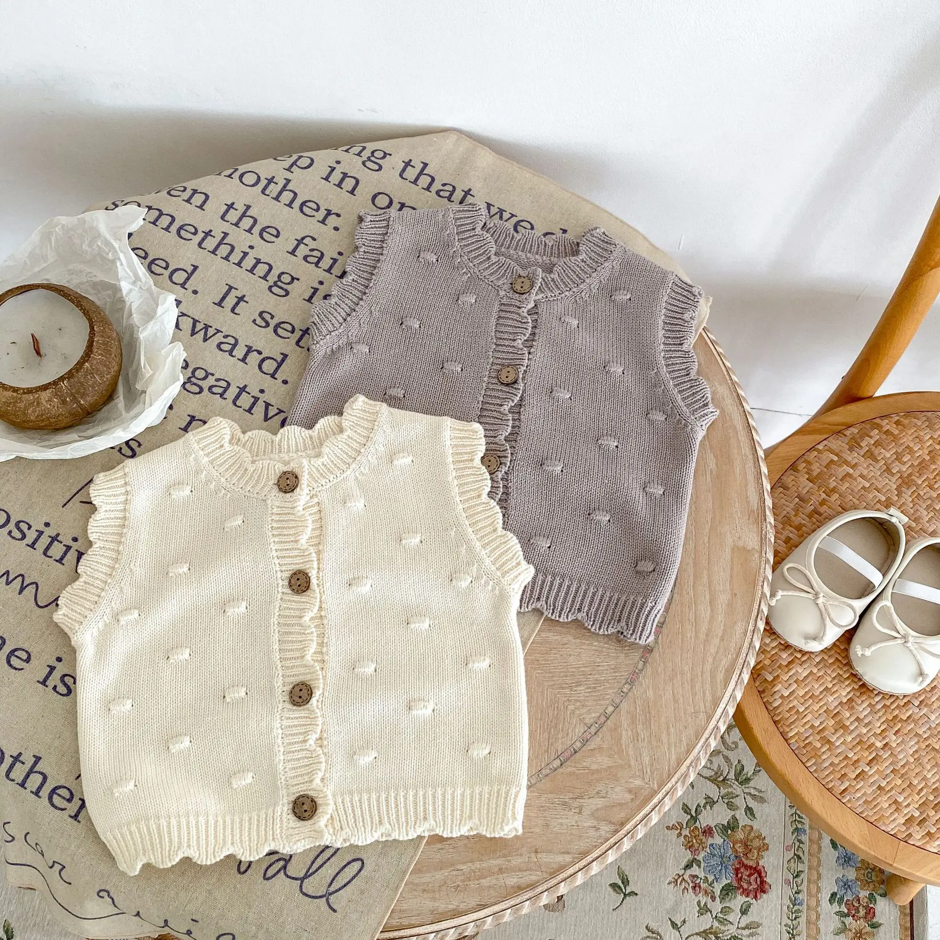 Knitted Lace Vest C… - image