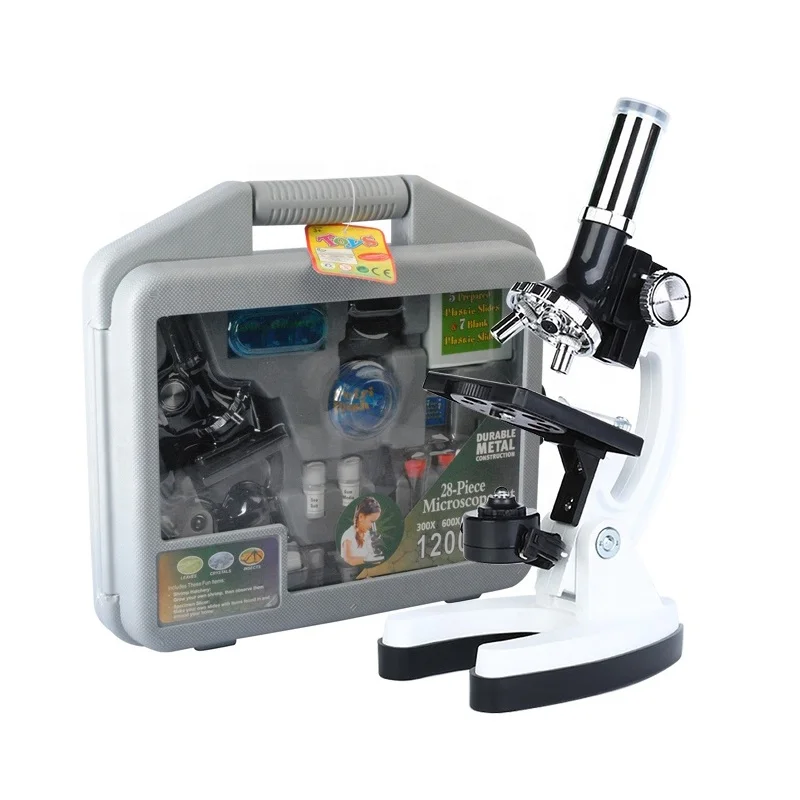 

Kid Biologicl Scientific Set Student Educational Toy Microscope Kit With 1200X Enlarge Lens Best Stem Toys For Kid