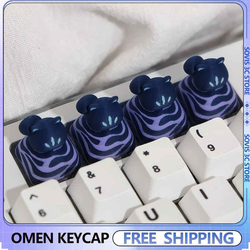

Sovis Cute Valorant OMEN Keycaps Anime Artisan Keycap Customized Cartoon Keyboard Caps DIY Mechanical Keyboard PC Gaming Gifts