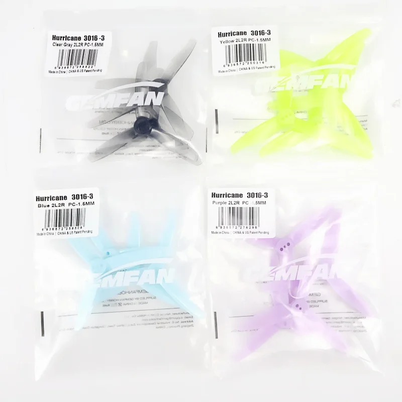 4 Stück Gemfan 3016 Hochleistungs-3-Blatt-FPV-Propeller 3 Zoll 1,5 mm Schaft für FPV-Renndrohnen