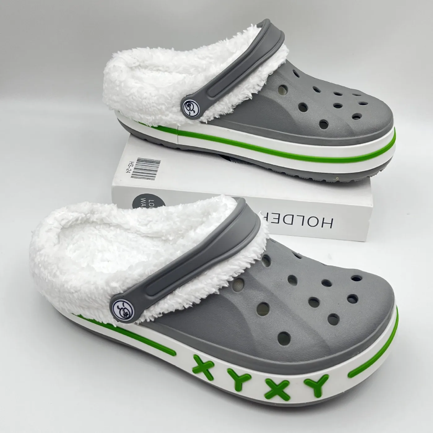 2026 New Winter Fleece-Lined New Large Beya Clog Shoes for Men, Outdoor Non-Slip Soft Sole Closed-Toe Slippers for Women