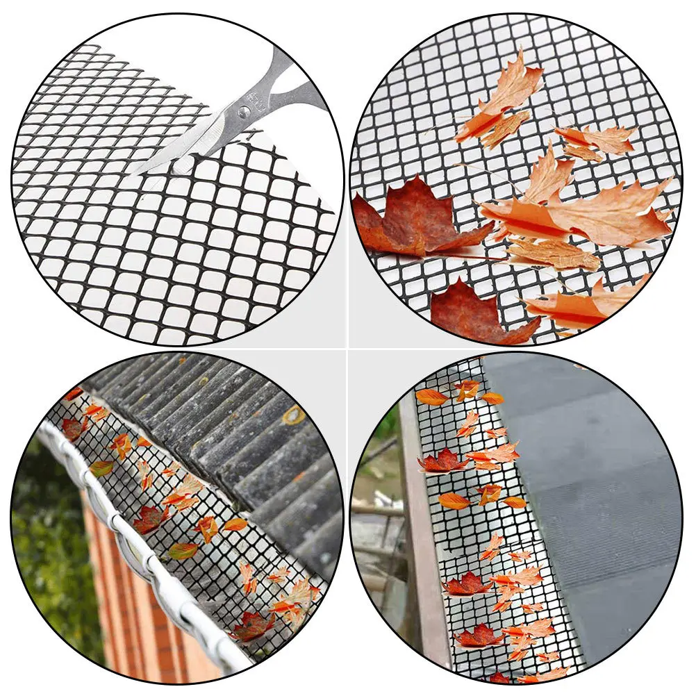 

1 set 1 Set Plastic Gutter Guard Mesh For Drainage Ditch Protection Anti Leaf Net Garden Yard Sink Cover Durable Heat Resistant