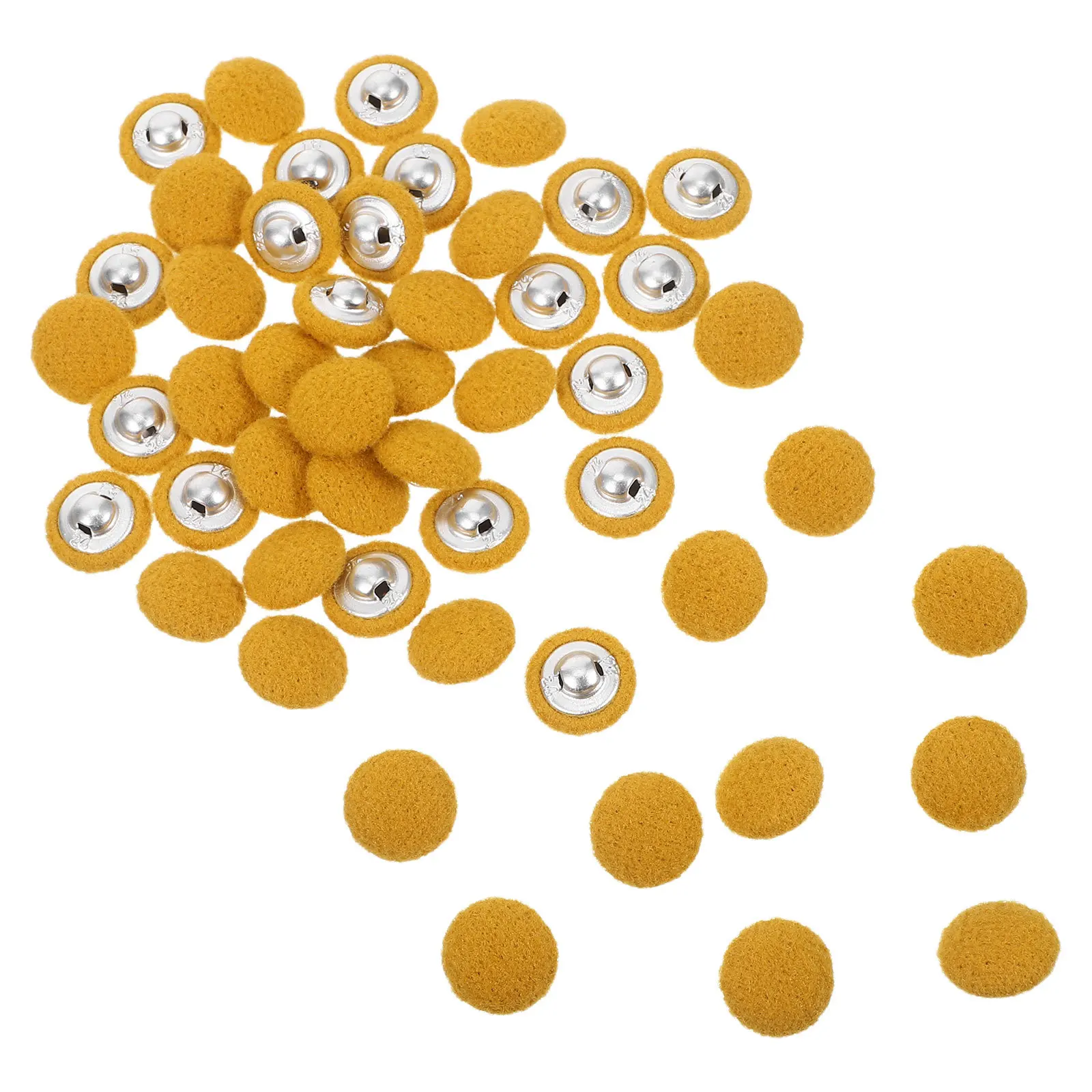 

50Pcs Woolen Fabric Covered Buttons 15Mm Round Sewing Buttons for Coats Shirts Jackets Sweaters DIY Clothing Repair Accessories