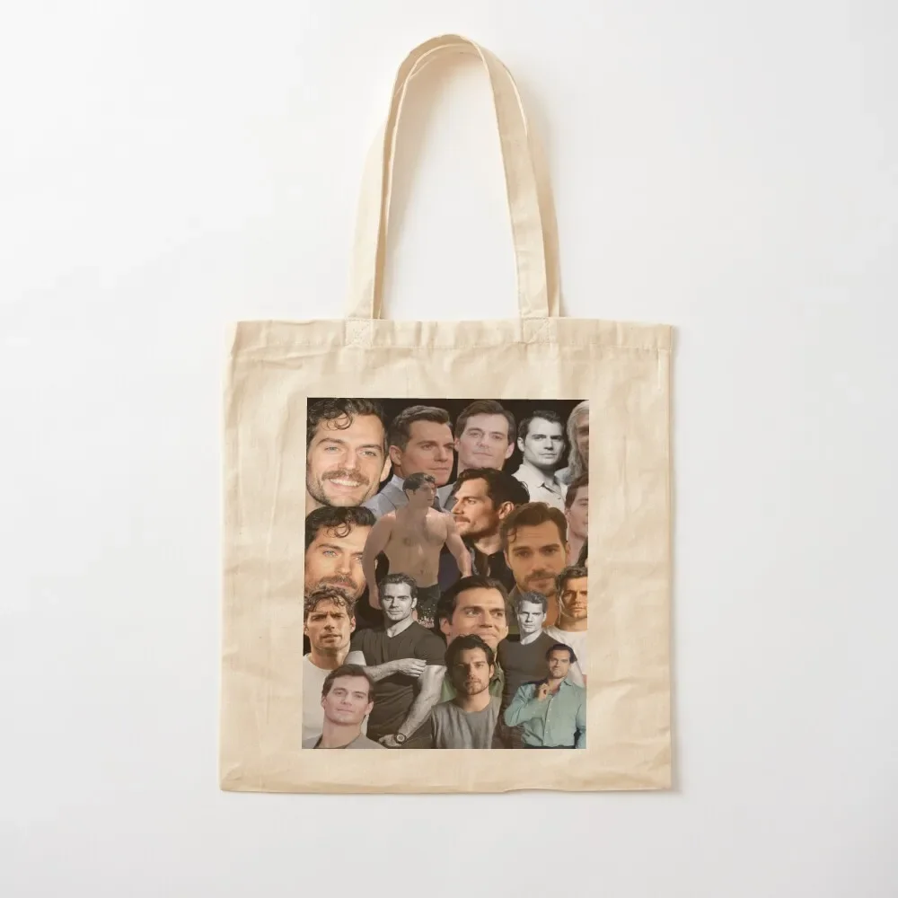 henry cavill photo collage Tote Bag custom canvas bag female bag Custom