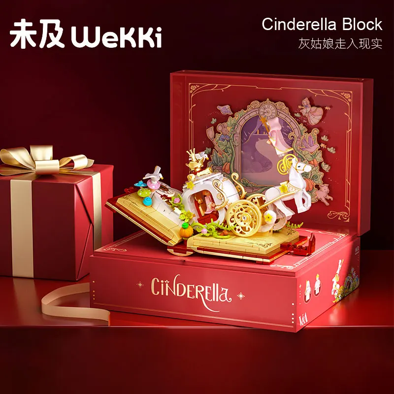 

Wekki Less than fairy tale town series Cinderella broke into reality building blocks puzzle puzzle plug toys tide play