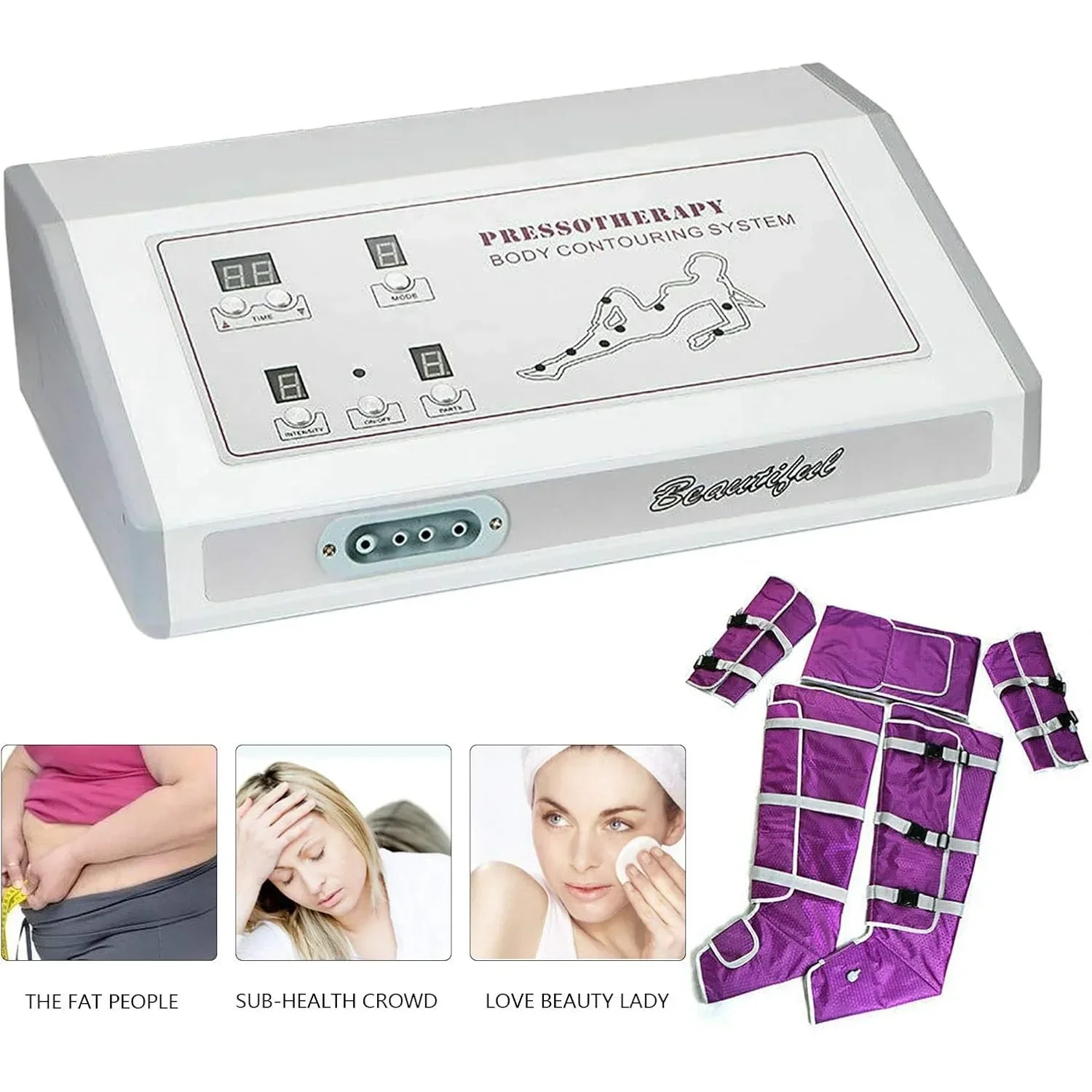 جهاز تنحيف الحرارة بالأشعة تحت الحمراء BYMAOCAR 400 وات 220 فولت، مدلك مع 6 أوضاع للتدليك وفتحات تبريد، تدليك موجة الهواء