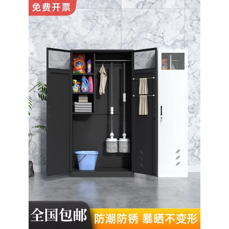 

Stainless steel cleaning cabinets, household mops, brooms, utility cabinets, cleaning cabinets, balcony storage cabinets