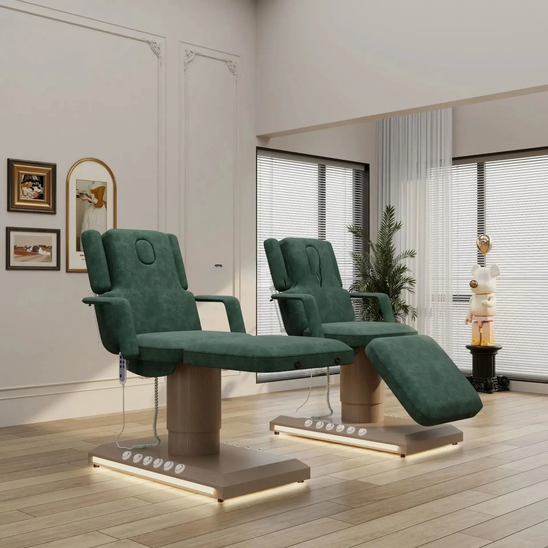 سرير التجميل الكهربائي، سرير العلاج بالتدليك الخاص لصالون التجميل #4