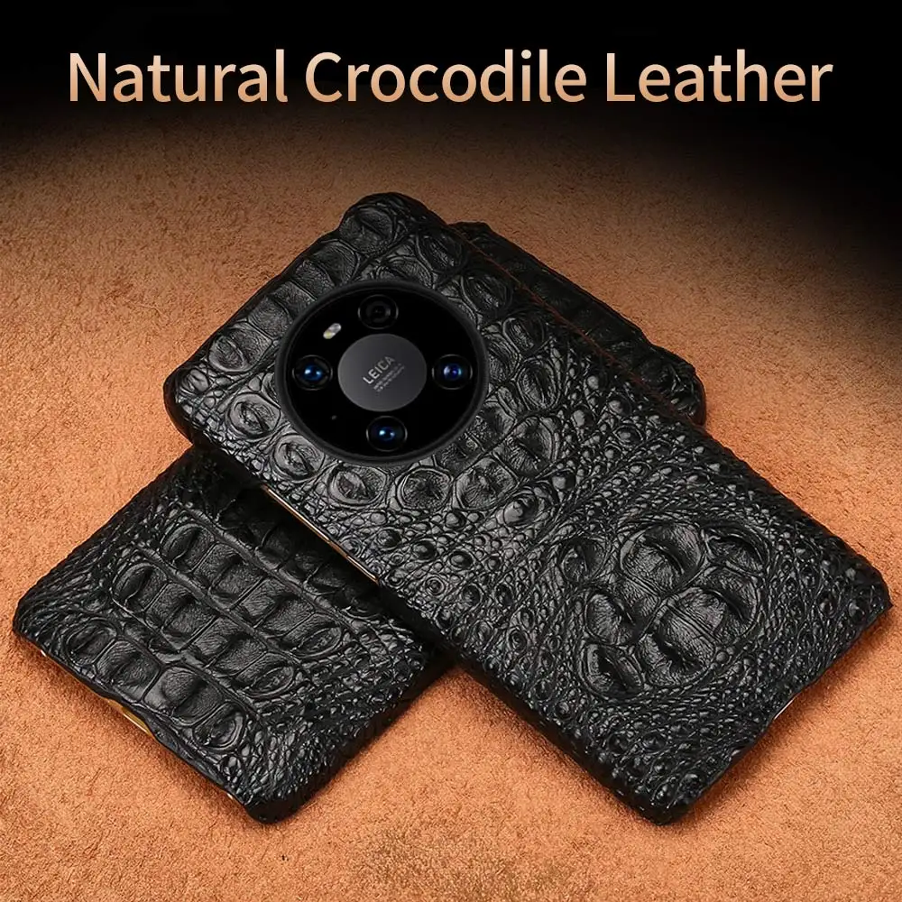 

High Quality Luxury Real crocodile case For huawei mate 40 pro mate 30 pro back cover Case For huawei P40 lite p30 pro honor 30