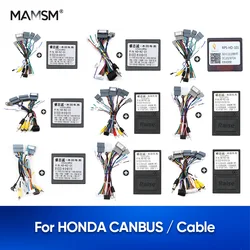 MAMSM For HONDA VEZEL CRV CIVIC FIT CRIDER Car Audio DVD Android 16PIN Power Cable Adapte Power Wiring Harness Canbus