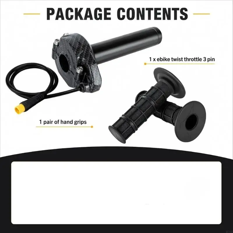 M76E E-Bike-Lenker-Service-Kit mit Volldreh-Gasgriffsteuerung, 3-poligem Kabelende, 7/8-Zoll-Passform, Kabelleitung – Detail 5