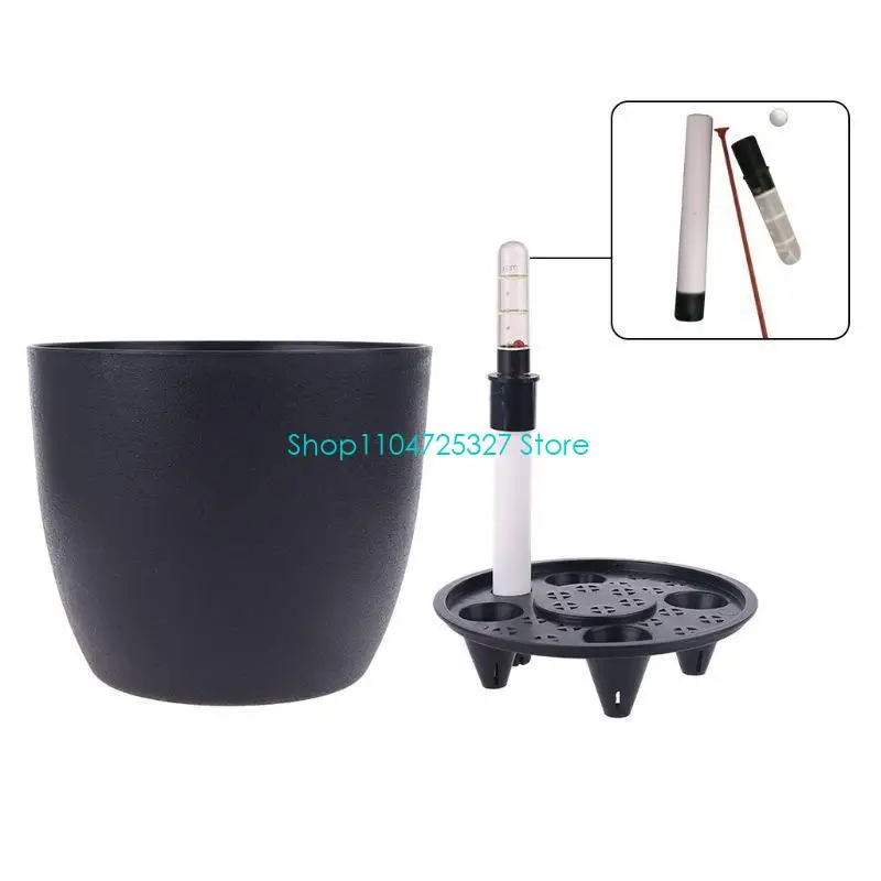 D8KF PP Watering Planters Flower Pots Indoor with Water Level Indicators 6x5''