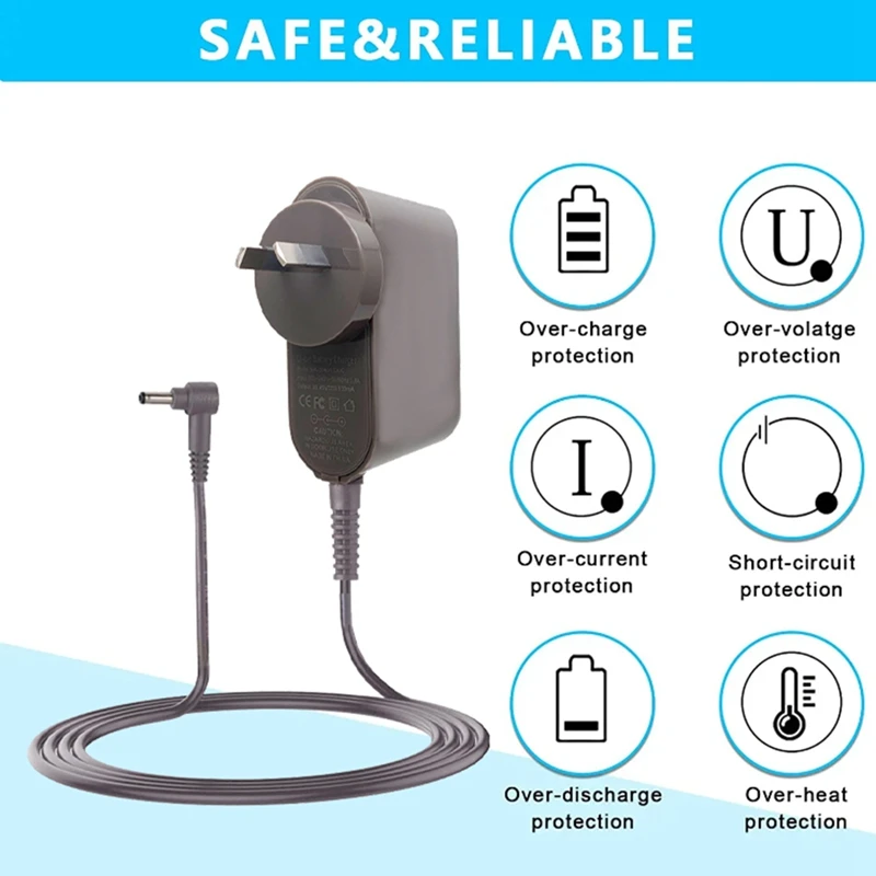 Adaptador de cargador de batería DC 17,3 V 1.1A, accesorios para Dyson Omni-Glide/Wash G1, cargador de batería LI-Lon al vacío, enchufe AU