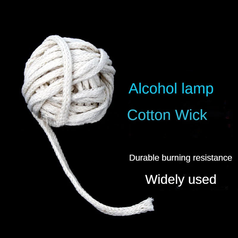 1M alcohol lamp cotton wick Pure cotton Resistant to burning for Kerosene lamp torch oil wine bottle laboratory Alcohol Wick