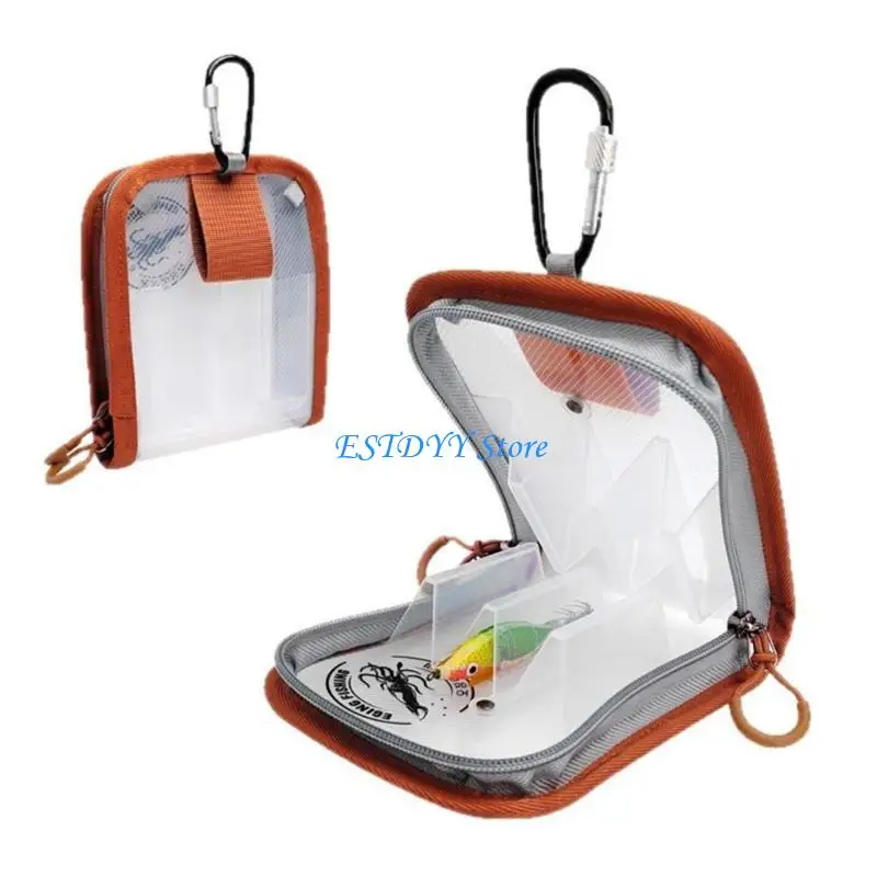 

G6DE Waterproofed Fish Tackle Bag with Two Way Zippers Transparents Fishing Lures Bag