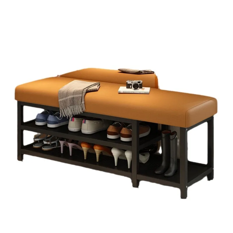 

Household stool metal simple integrated household bench can sit in the door light luxury low