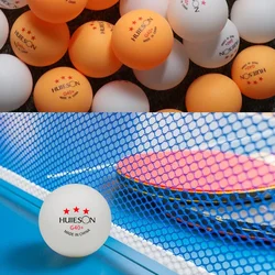 100pcs/Bag HUIESON 3 Star ITTF Standard Ping Pong Balls New Material ABS+ Professional Table Tennis Balls For Competition