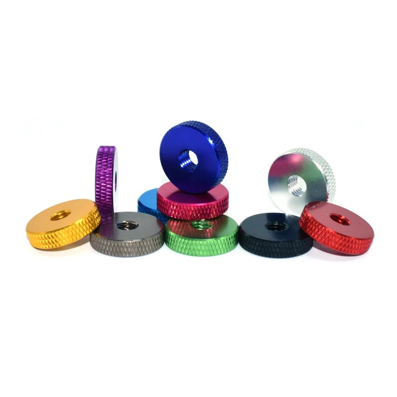 Knurled Thumb Nuts M3 M4 M5 M6, 6061 Aluminum Adjustment Nuts, Inspection Tool & Gimbal Model Accessories