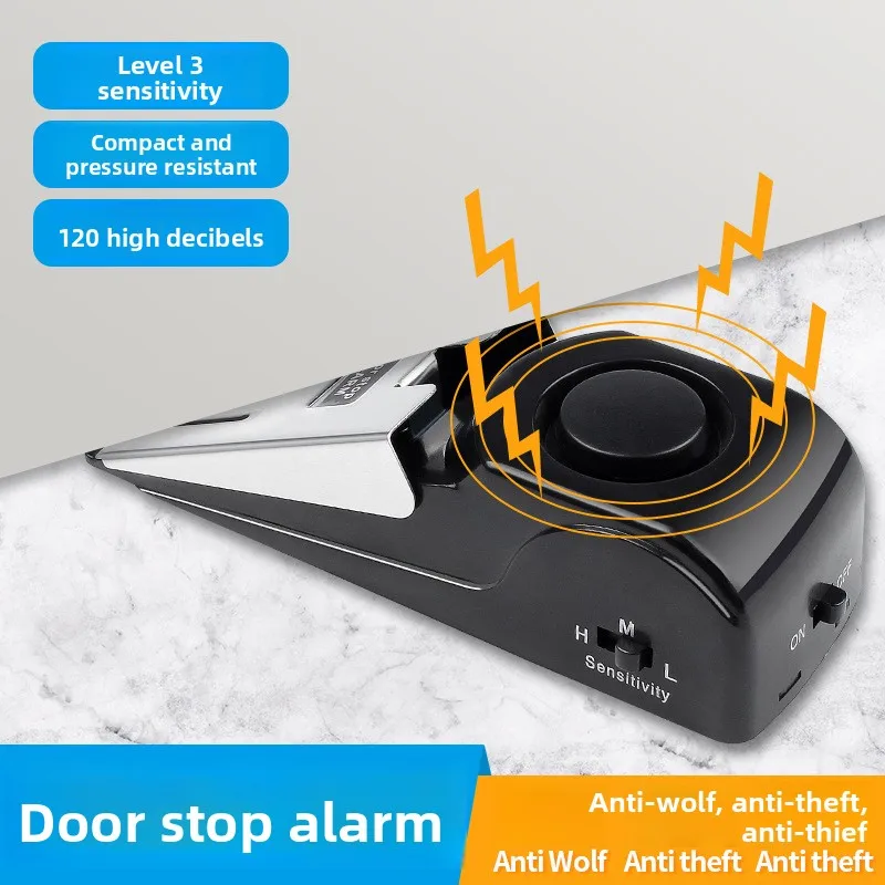 

Female household door stopper, anti-collision device, hotel anti-theft alarm, door blocker, portable